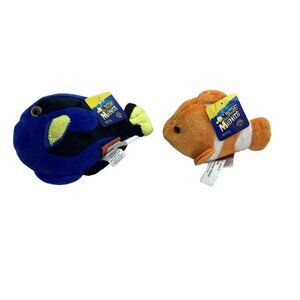 Adventure Planet Mighty Mights Clownfish Blue Marlin Fish Plush Stuffed Animal